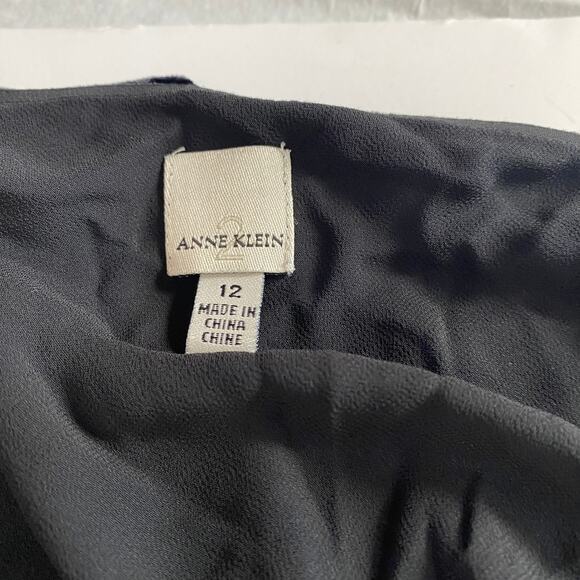 Anne Klein Velvet Whimsygoth Cami Gray Black Crushed Velvet Triangle Hem Size 12 - Picture 8 of 9